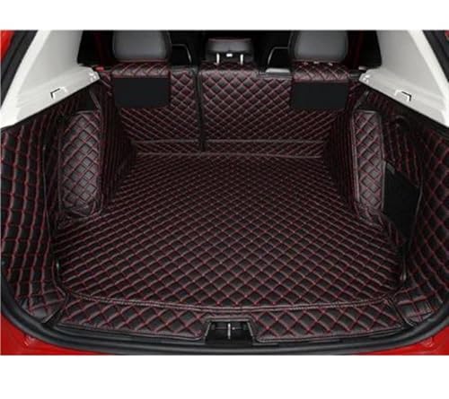 Tapis de coffre pour Jeep Compass 2007-2012 en cuir noir et rouge