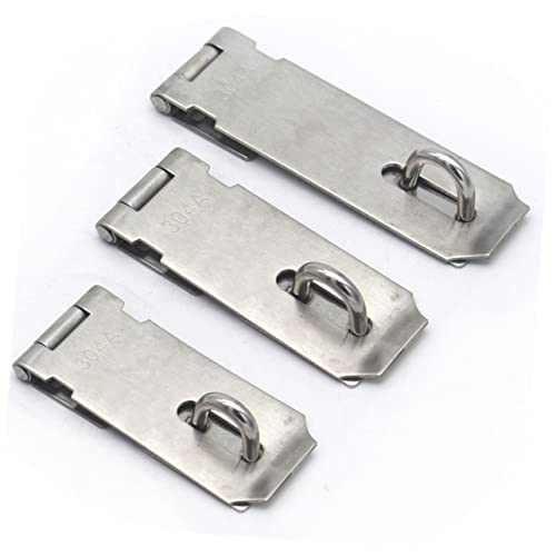 Image of DOITOOL 2pcs Padlock Hasp Door Clasp Stainless Steel Easy Install Security Lock Plate