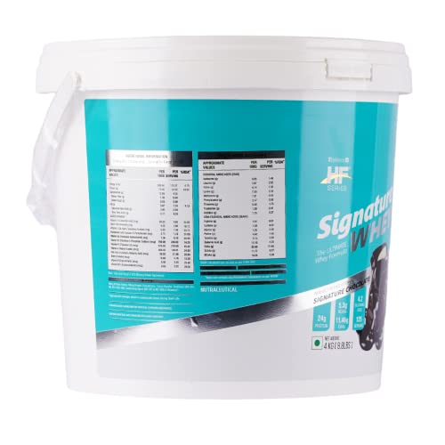 Image of HF Series Signature Whey Protein Powder | With Added EAA and Glutamine|125 SERVINGS|Build Lean and Bigger Muscles|4Kg (SIGNATURE CHOCOLATE)