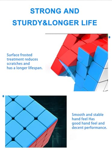 Image of CFMOUR 5x5 Speed Cube - Stickerless Magic Cubes Bundle | Moyu Meilong 5, Fast Turning, Smooth, Vivid Colour, Kids Puzzle Game, Brain Toy for Teens and Adults