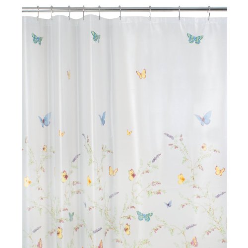 Maytex Garden Flight PEVA Shower Curtain(Butterfly), Multi - //coolthings.us