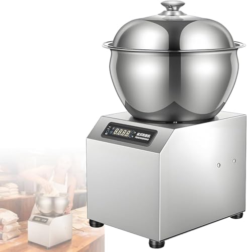 YEHOZZ Amasadora Doméstica Y Comercial De 1800 W con Bol De Acero Inoxidable 304 Y Doble Rotación para Hornear, Preparar Pasteles, Galletas Y Amasar. 5kg