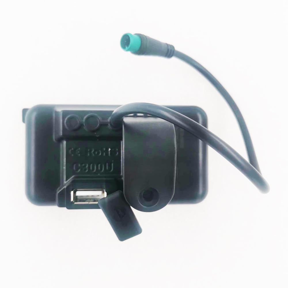 Écran LCD C300U Pour Vélo électrique – 36V/48V, Prise étanche USB, 5 Broches, Compatible Plusieurs Diamètres