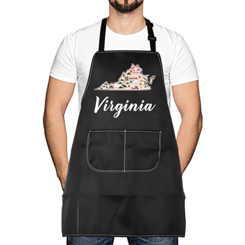 Virginia Locale Apron Born in Virginia Gift Virginia Travel Apron Virginia Map Gift (Virginia)