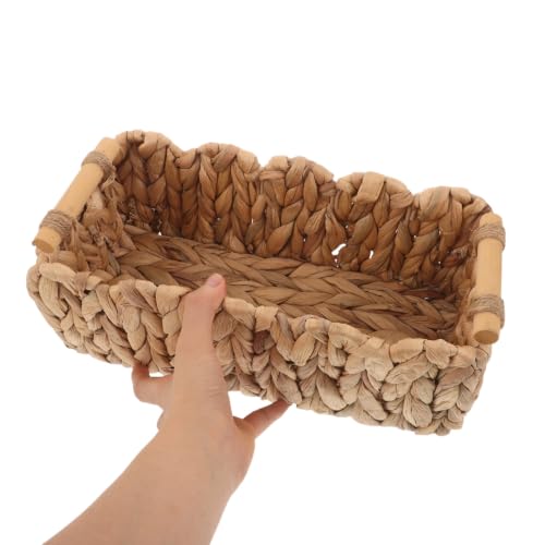 Panier en jacinthe d'eau YARNOW 30x14 cm pour rangement de toilettes - 8