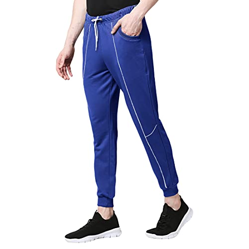 Image of Bewakoof Men's Regular Fit Unbrushed Fleece Joggers