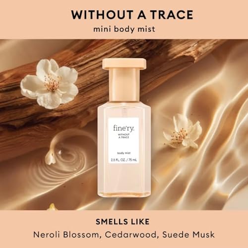 Image of Fine'ry Floral Skin Musk Mini Hair + Body Mist Fragrance Spray for Women & Girls - Without a Trace Citrus, Woody Scent - Orange Neroli Blossom, Cedarwood, Musk, Travel Gift for Teens (2.5 Fl Oz)