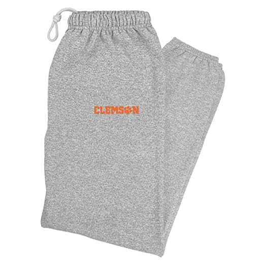 Logovision Clemson University School Logo Mens Jogger Sweatpants, Athletic Heather, Large