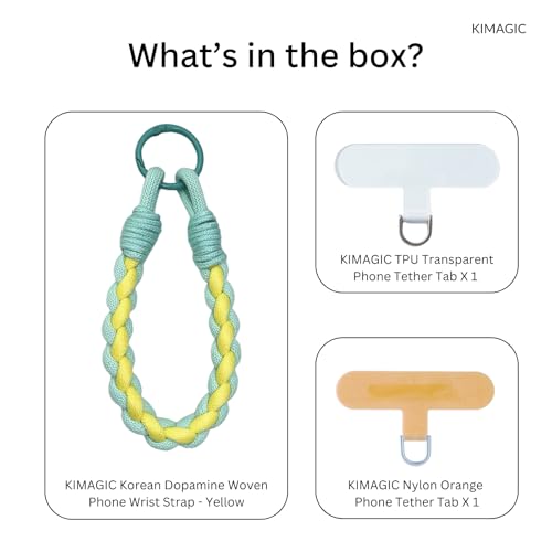 Image of KIMAGIC Korean Dopamine Phone Wrist Strap - Handmade Thickened Phone Lanyard, Anti-Drop Hands-Free Charm