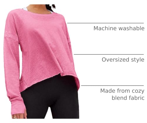 Image of Panadila Womens Open Back Workout Tops Long Sleeve Shirts