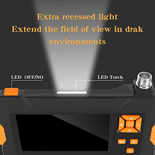 Loijon P30 Laranja Endoscópios de mão Industriais 4.3 polegadas de alta definição 1080p Boroscópio d