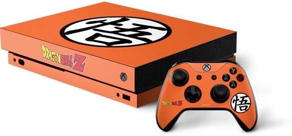 Skinit Decal Gaming Skin Compatible with Xbox One X Bundle - Officially Licensed Dragon Ball Z Negative Shenron Design