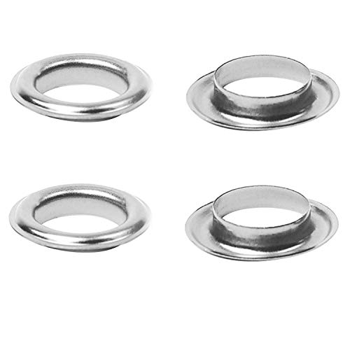 40mm Orificio Interno Extra Grande Ojales y Arandelas Pack de 10 - arandelas para cortinas, Ropa, Leathercraft, Vinilo, Pancartas y el lienzo Soporte - Plateado, 40mm