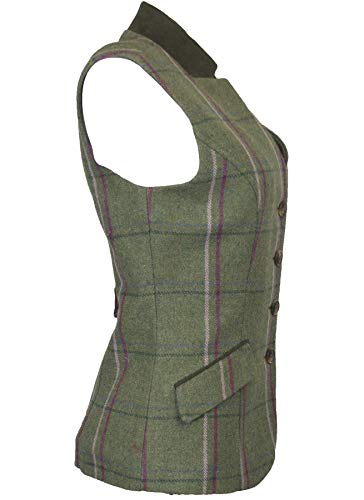 Walker And Hawkes - Ladies Derby Tweed Margate Waistcoat - Pink Stripe - Us 6 (Uk 8) #TOP2