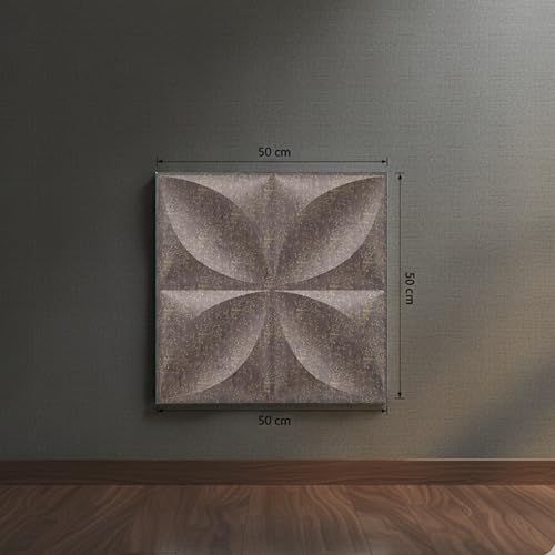Image of Kayra Decor PVC Panel for Wall Butterfly Design Magnum Brown Color 19.7 inch x 19.7 inch (Pack of 18) - Covers 48.51 Sq. Ft.