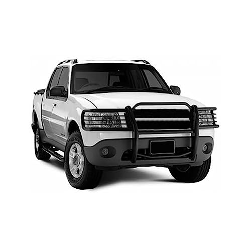 Image of Black Horse Grille brush Bumper Guard Modular Black Compatible with 2001-2003 Ford Explorer Sport|2001-2005 Ford Explorer Sport Trac-17FJ24MA