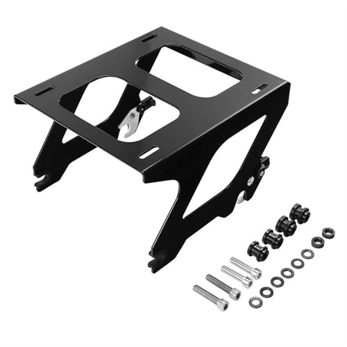 リアブラケット 取り外し可能なソロラゲッジマウントラック に適合する ソフテイル FLSL FLDE FXBB に適合する ストリートボブ に適合する ヘリテージクラシック に適合する デラックススリム 2018-2023 オートバイ後部荷物ラック(黒)
