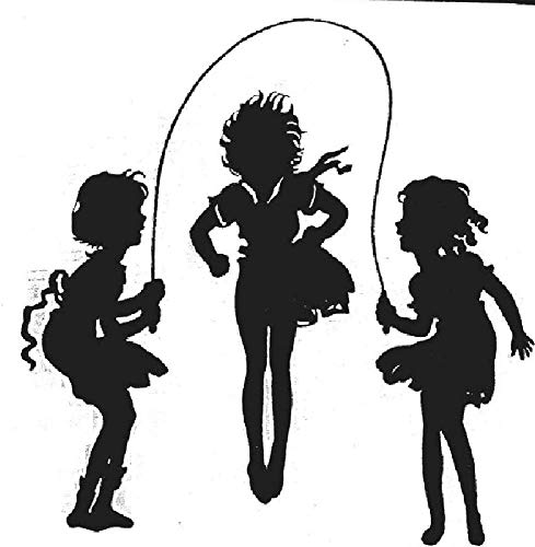 Silhouette en métal trois sœurs ornement de jardin haut de gamme noir