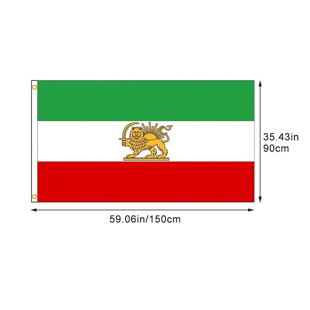 Iraanse Vlag - 45x30 Cm UV Bestendig Historisch