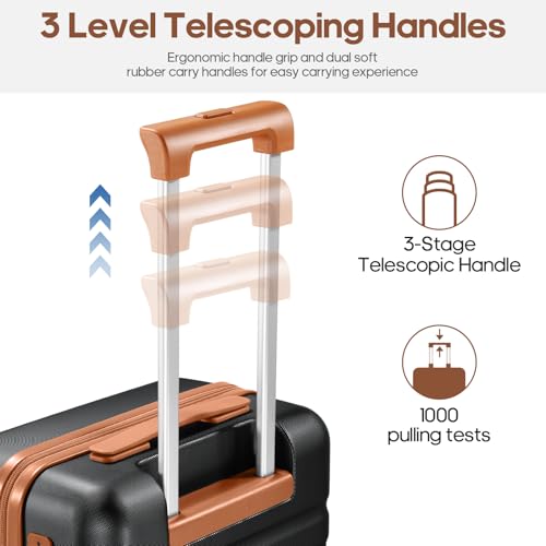 Luggage Sets 3 Piece, PC Hardside Carry on Suitcase with Spinner Wheel TSA Lock, Suitcase Set for Women Men - Image 6