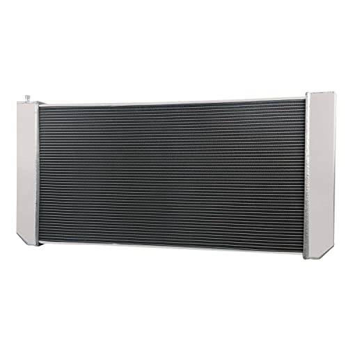Radrepla 4 Row Aluminum Radiator For 03-09 Chevy Gmc C4500/C5500/C6500 Kodiak/Topkick 6.6L 8.1L Radiador For 05-07 Isuzu Htr 7.8L Crossflow Radiators, 2003 2004 2005 2006 2007 2008 2009 #TOP3