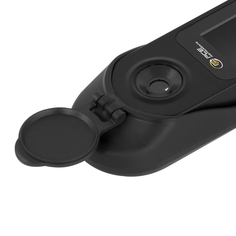 PCE Instruments, PCE‑DRG 2 Handheld Digital Refractometer for Sodium Nitrate Testing, Measures 0-41% Nano₃ / 1.3127–1.387 nD, Along with Automatic Temperature Compensation & IP65 housing