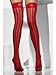Smiffys Dünne halterlose Strümpfe, Rot, mit vertikalen Streifen Halloween