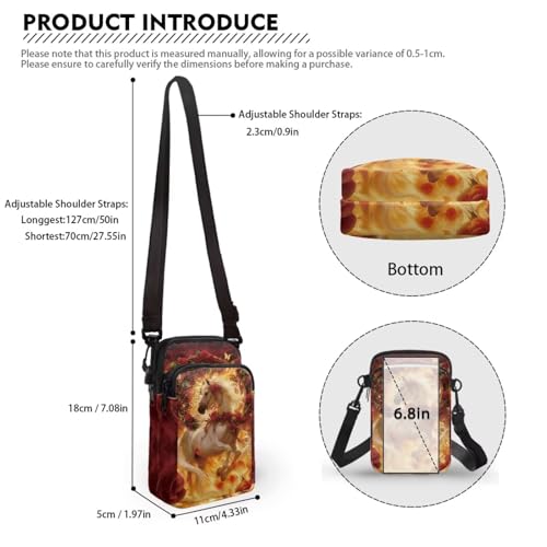 Image of Hawaiian Tribal Small Crossbody Bags for Women Cell Phone Bag Purse, Sea Turtle Zipper Sling Purses Shoulder Bag
