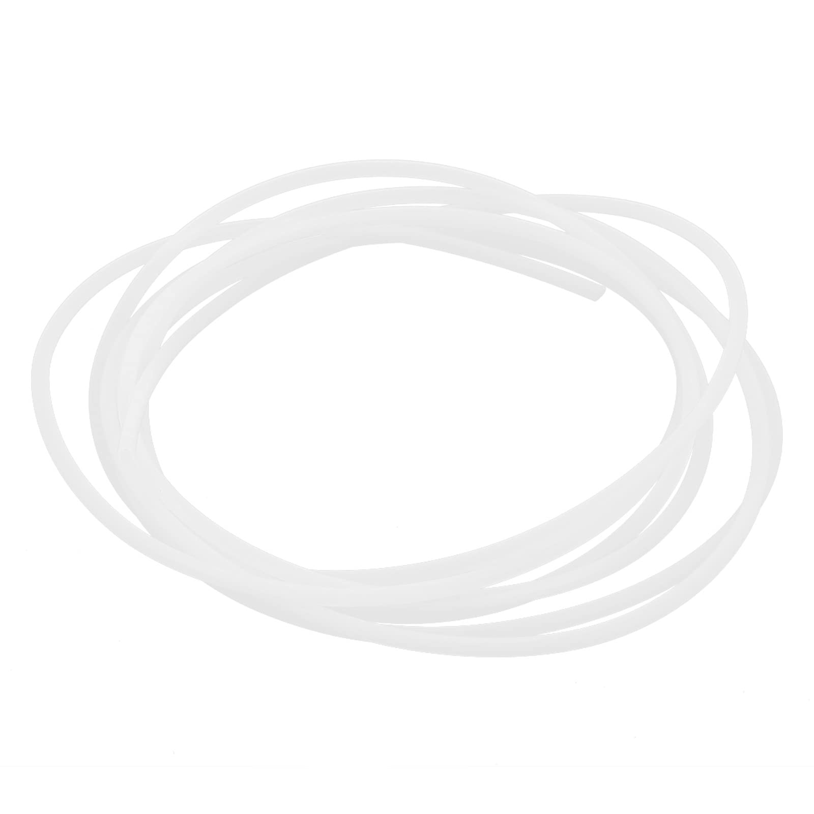 Rebower PTFE Tubing Hose Insulated Pipe Tube, [for Filaments 3D Printer] - 2mm IDx3mm ODx3.3ft/White/1 Pcs