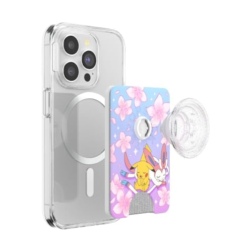 Image of PopSockets Phone Wallet for MagSafe with Grip- Sakura Dreams