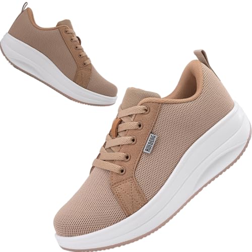 Image of Walking Shoes for Women Air Cushion Nurse Slip Resistant Work Sock Sneakers Food Service Platform Comfortable Weight Light