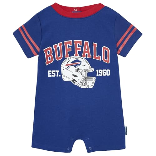 Gerber Baby NFL Team Short Sleeve Romper, Bills, 0-3 Months - image 1