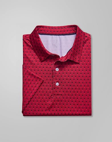 Image of Obla Mens Golf Polo Shirts Short Sleeve Dry Fit Performance Moisture Wicking Casual Print Collared Golf Shirts for Men