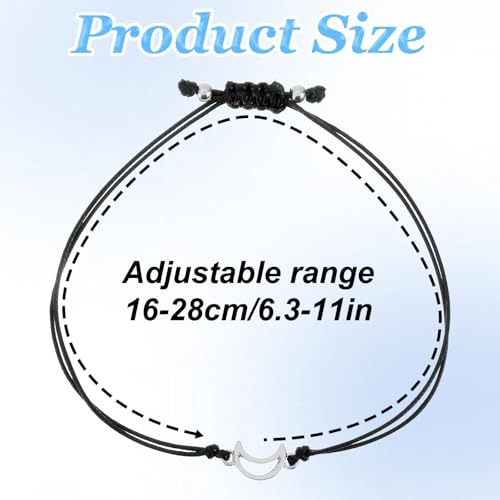 Pinky Promise Matching Bracelet, Best Friend Charm Bracelets for Women Adjustable Braided Sister Jewelry Gift for Best Friend Family Teens2