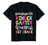 Photo Gallery bambino bambini addio kindergarten hello 1st first grade maglietta Photo Gallery bambino bambini addio kindergarten hello 1st first grade maglietta