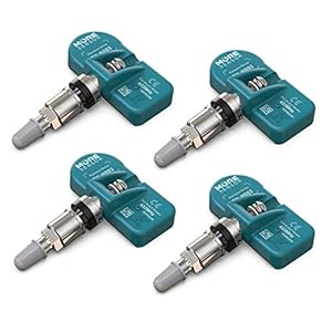 MORESENSOR Signature Series 433MHz TPMS Tire Pressure Sensor 4-Pack | Preprogrammed for Select 850+ European/American Brand Models | Replacement for 56029398AA | Clamp-in | NX-S033-4