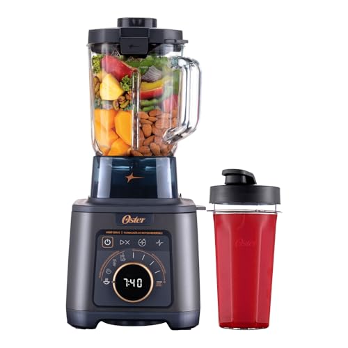 El Mejor Listado de Licuadora para Frappe Oster - los más vendidos. 49 Oster Licuadora Profesional Titan de 2200 W con 4 Programas para Salsa, Sopa, Smoothie y Malteadas, 5 Velocidades, Vaso de Vidrio 2.5 L, Cuchilla de Acero Inoxidable, más Vaso...