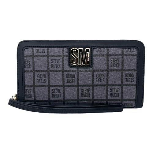 Portefeuille pour femme Steve Madden grand modèle zippé pour tout ranger facilement