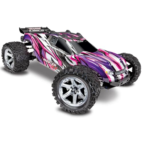 Traxxas 670764PINK Rustler 4x4 Vxl: 1/10 Scale Stadi