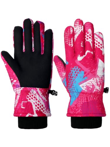Image of Geyoga Kids Waterproof Winter Snow Ski Gloves