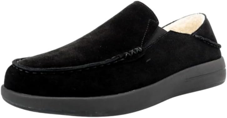 Propét Men's Edsel Slippers, Black, 10.5 XX-Wide US