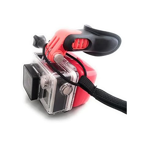 micros2u Surfing Mouth Mount Mouthpiece Accessory Kit + Floaty + Neck Lanyard Designed For All GoPro Hero, Session + Other Action Cameras Cover