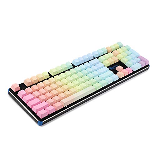 Rainbow Top Imprimé sur le côté Imprimé vierge PBT teints Touche pour OEM Cherry MX commutateurs clavier mécanique Poker Faceu GH60 108 Blank Rainbow