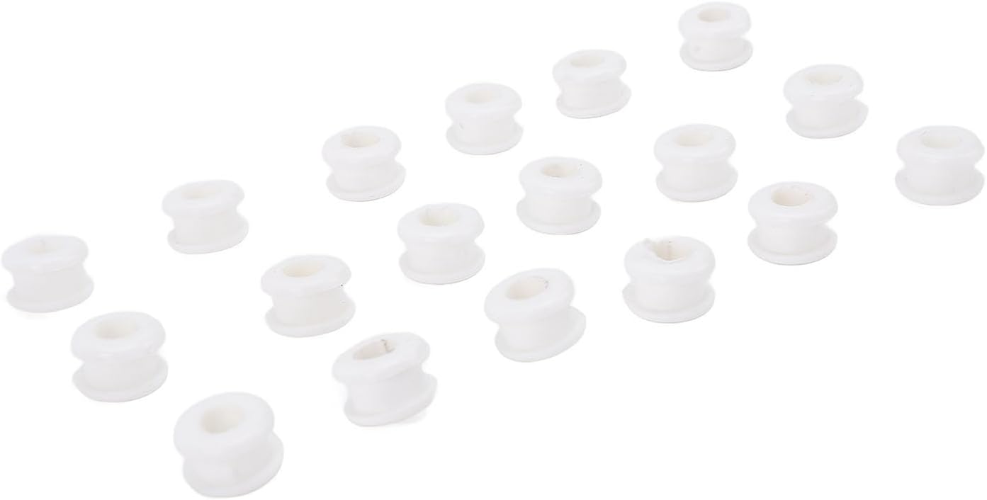 Low Noise Rubber Ceiling Fan Damper Replacement Pads for Noise Reduction, High Temperature, Easy Installation, Suitable for a Wide Range of Ceiling Fans (White 18PCS)
