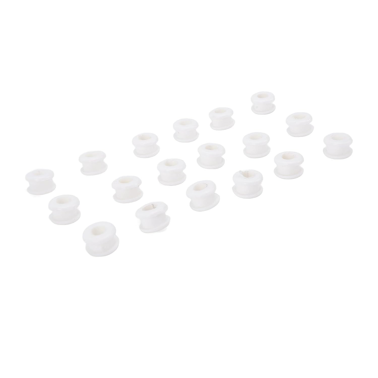 Rubber Ceiling Fan Damper Pads Set, Noise Reduction Fan Pad, Rubber Grommets Fan Blade Grommets Spare Kit for Ceiling Fan Replacement Parts (White 18PCS)