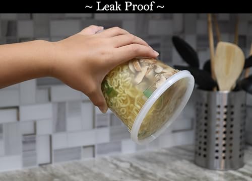 Image of Zekii EXTRA THICK Food Storage Containers [24 Set] Mix Size Plastic Deli Containers with Lids, Slime, Soup, Meal Prep Containers, Leakproof, BPA Free Microwave Dishwasher Freezer Safe w /Measurments