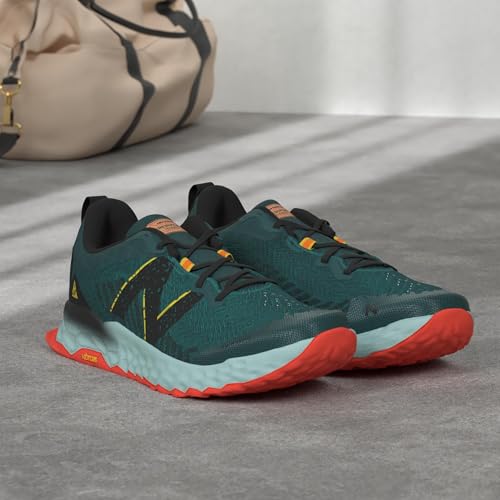 New Balance Men's Hierro V6 Trail Running Shoe, Size: 9 Width: D Color: Mountain Teal/Blaze