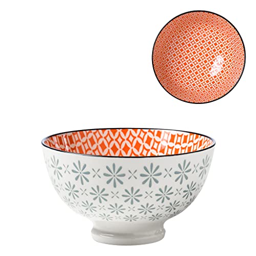 Torre & Tagus 910548X Kiri Porcelain 4.5-Inch Small Bowl, Gerbera Diamond #TOP20