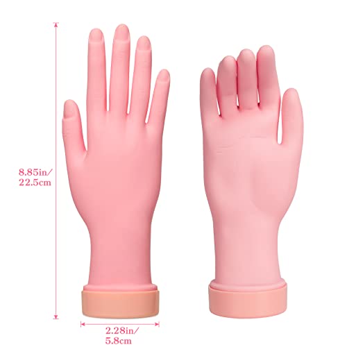 Buqikma Nail Practice Hand For Acrylic Nails, Mannequin Hand For Nails Practice, Flexible Bendable Fake Hand Manicure Nail Practice Hand 1Pcs #TOP1