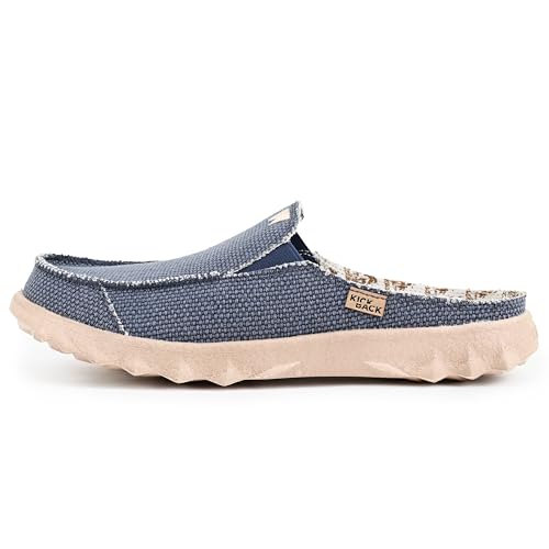 Kickback Chaise Classic   Zapatillas de Lona Ligeras para Hombre   Mocasines cómodos para Todo el día   Slip On o Slide en Calzado Casual para Hombre   Navy   EU45